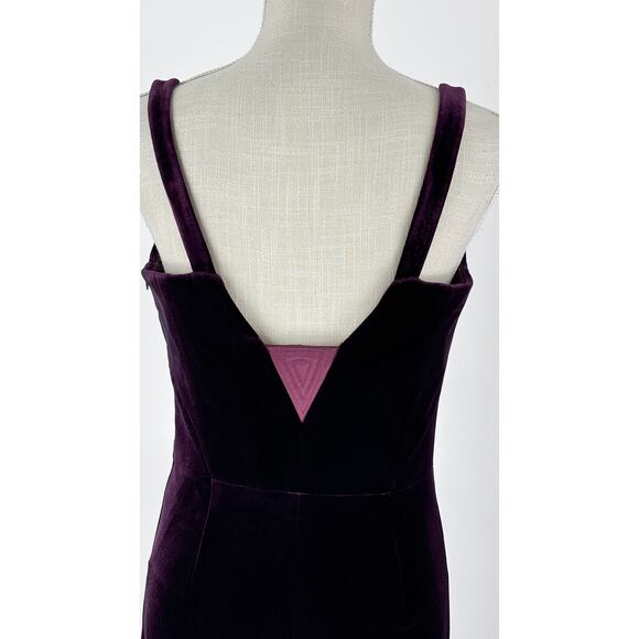 Galvan London Velvet Corset Wide Leg Jumpsuit Purple Womens Size 8 Sleeveless - Picture 7 of 11